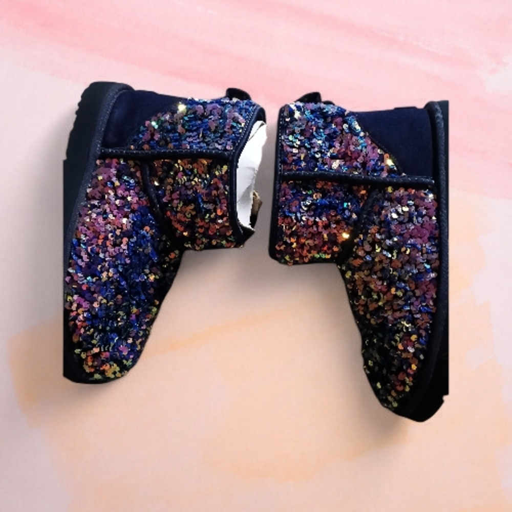 UGG Ankle Boots with Multicolor Sequins